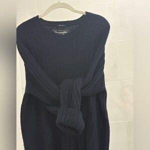 Abercrombie & Fitch Men’s Muscle Series Navy Rib Knit Sweater Size Large